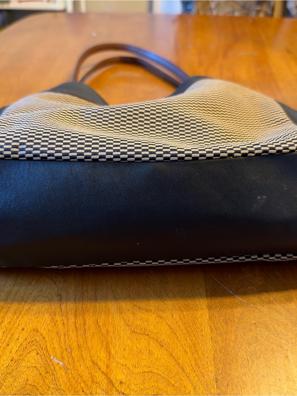 Coach Black and White Herringbone Shoulder Bag - Picture 3 of 8